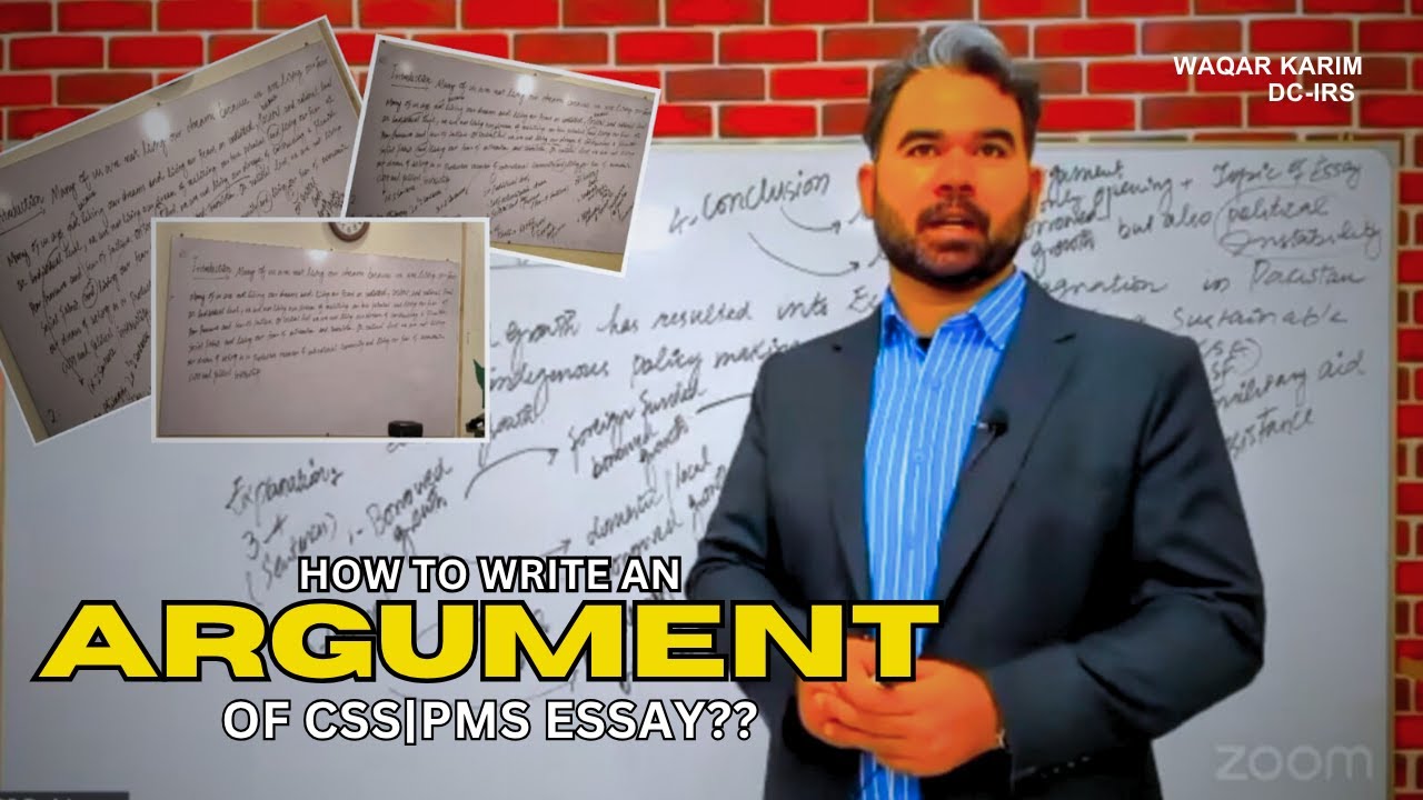 How to write an argument ?? Waqar Karim - DC IRS | 46th CTP