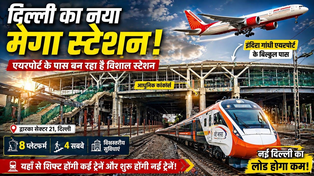 जब दिल्ली का नया मेगा स्टेशन होने लगा तैय्यार| बिजवासन रेलवे स्टेशन| NEW BIJWASAN STATION| DELHI 