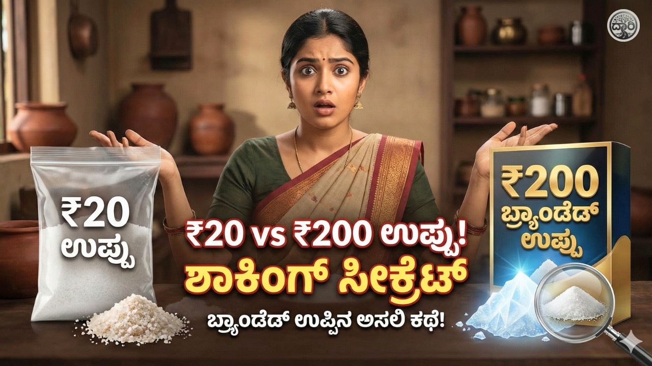 ₹20 ಉಪ್ಪಿಗೆ ₹200 ಯಾಕೆ? ದಿನಾ ತಿನ್ನೋ ಉಪ್ಪಿನಲ್ಲಿದೆ ಒಂದು ಶಾಕಿಂಗ್ ಸೀಕ್ರೆಟ್! ಬ್ರ್ಯಾಂಡೆಡ್ ಉಪ್ಪಿನ ಅಸಲಿ ಕಥೆ!