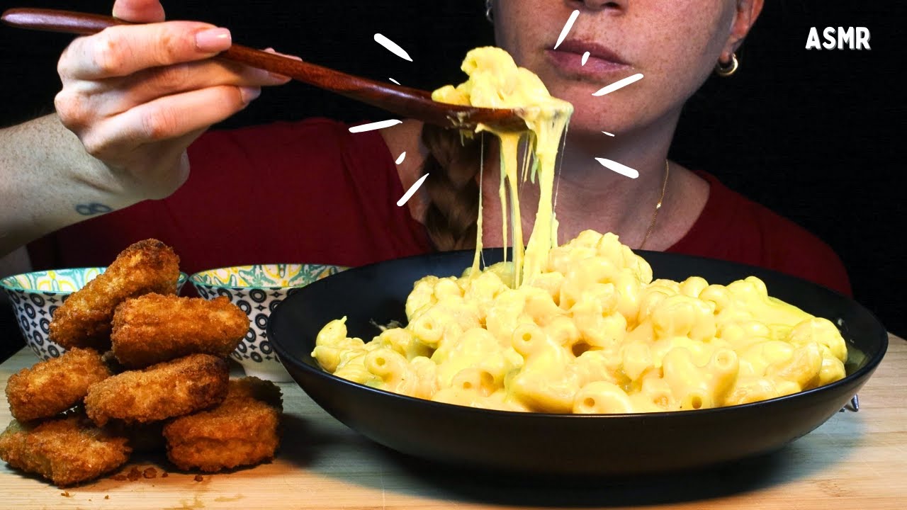 ASMR | MAC&CHEESE AND CHICKEN NUGGETS | EATING SOUNDS | MUKBANG