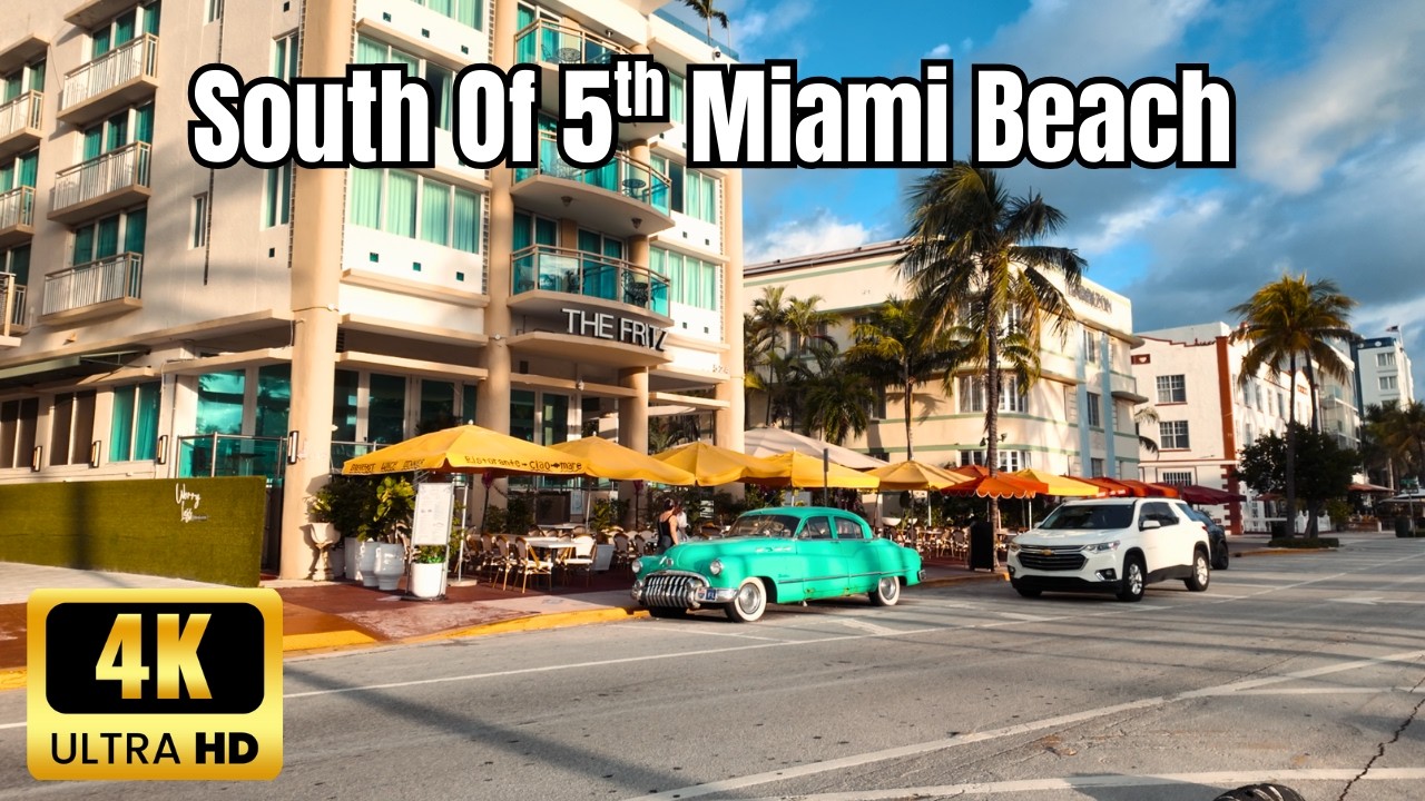 South Beach Miami SUNRISE Walk 4K | Ocean Drive & South of 5th Luxury Waterfront Tour”