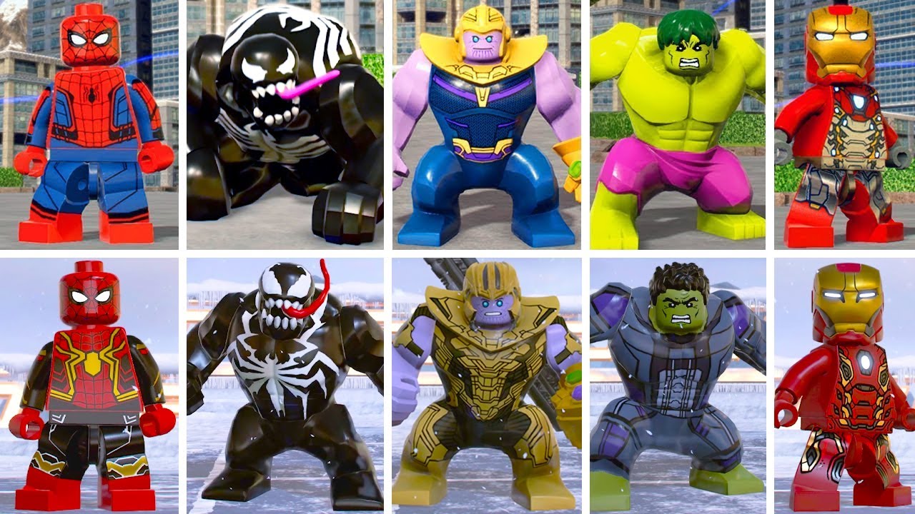Evolution of Character in LEGO Marvel Super Heroes 2 vs MOD (Side by Side Comparison)