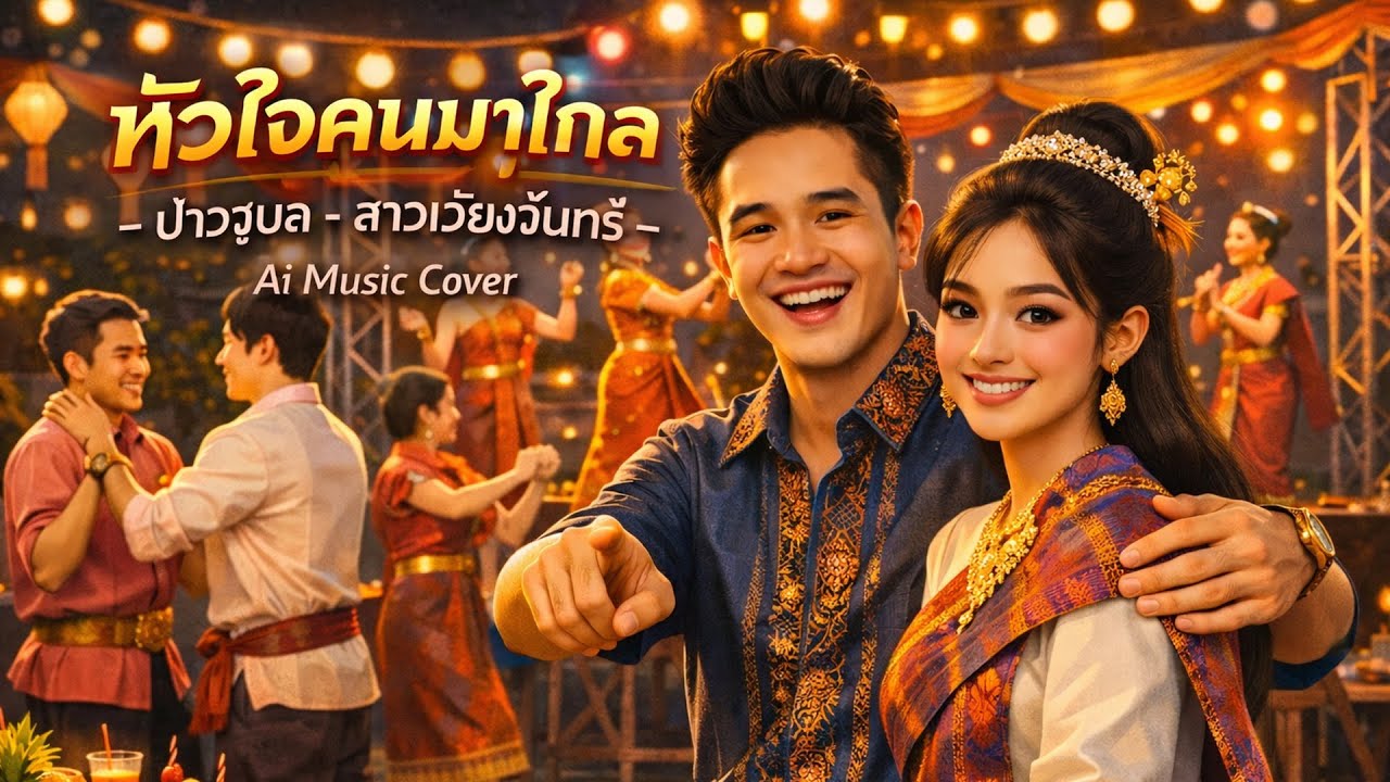 หัวใจคนมาไกล (บ่าวอุบล-สาวเวียงจันทร์) Ai Music ร้องคู่ ชายหญิง (Audio Version)