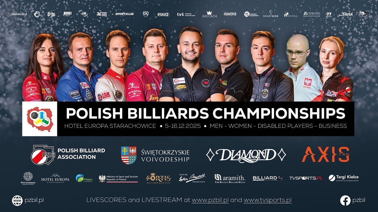 Polish Billiards Championships - Starachowice 8-13.12.2025  - FINAL TABLE
