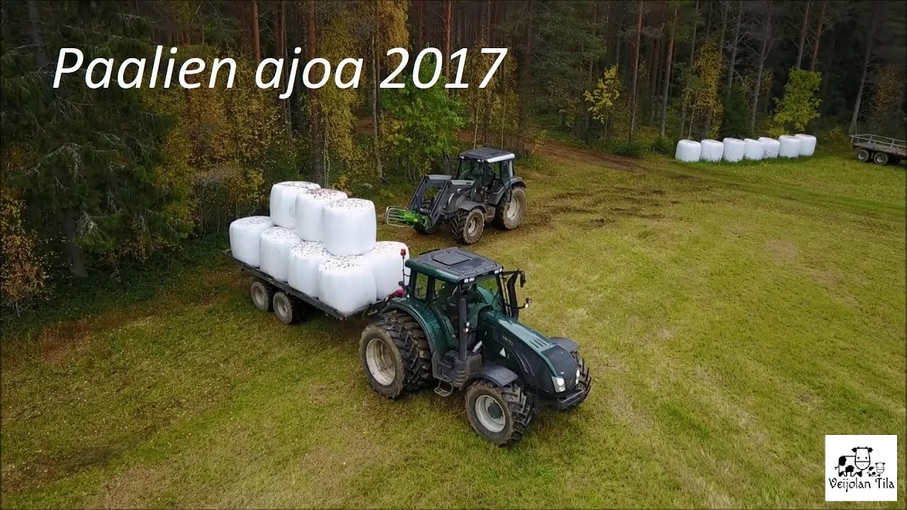 Paalien ajoa/Silage bale transporting 2017