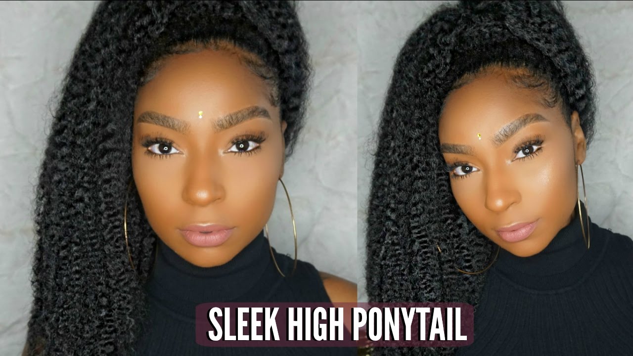How To| Quick Sleek Ponytail on Natural Hair| JAMEXICANBEAUTY | iamLindaElaine