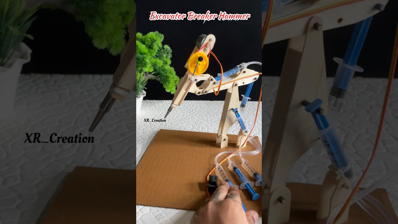 Excavator breaker Hammer * Dcmotor | #tech #youtubeshorts #motor #dcmotorproject #dcmotor #shorts