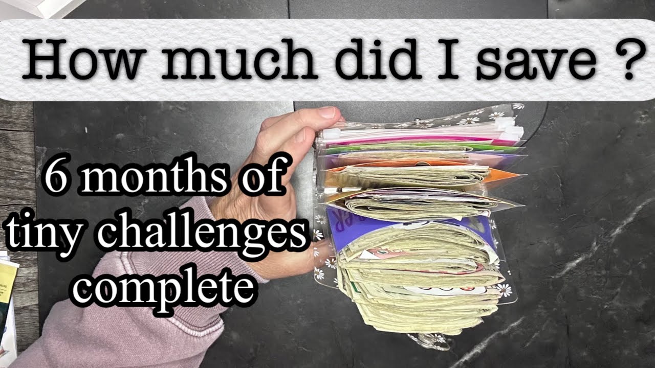 How much did I save doing Tiny challenges for 6 months! The Final Count!😮im shocked!