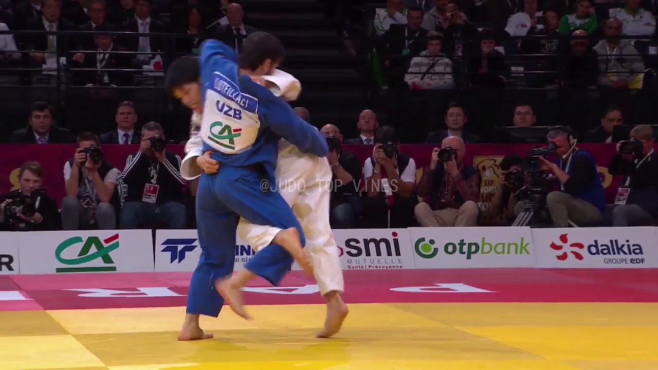 Shishime Toru Vs Lutfillaev Sharafuddin. Final GS Paris 2018. Lutfillaev broke his arm in the final