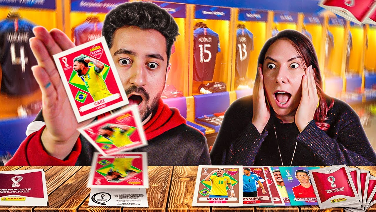 MARIDO vs ESPOSA na INCRÍVEL BATALHA DE FIGURINHAS DA COPA (BAFO) Gabriel e Shirley 2.0