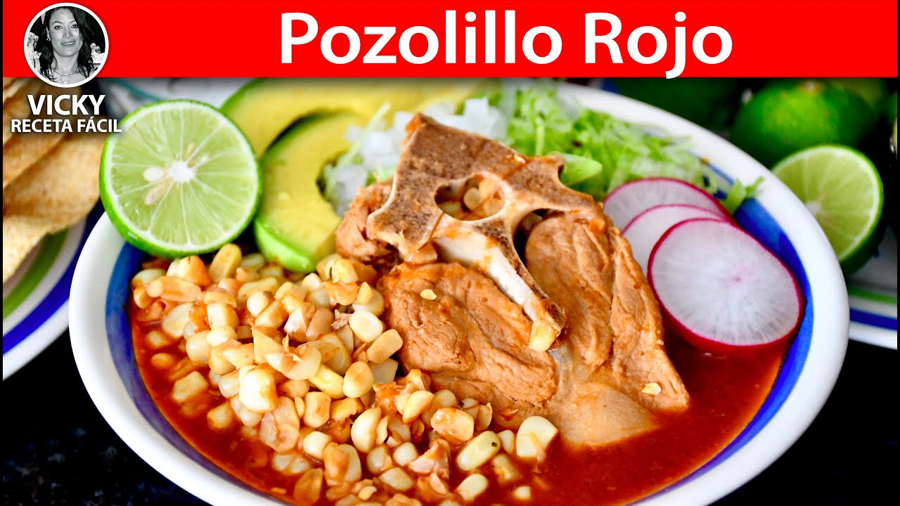 Pozolillo Rojo Pozole de Elote | #VickyRecetaFacil