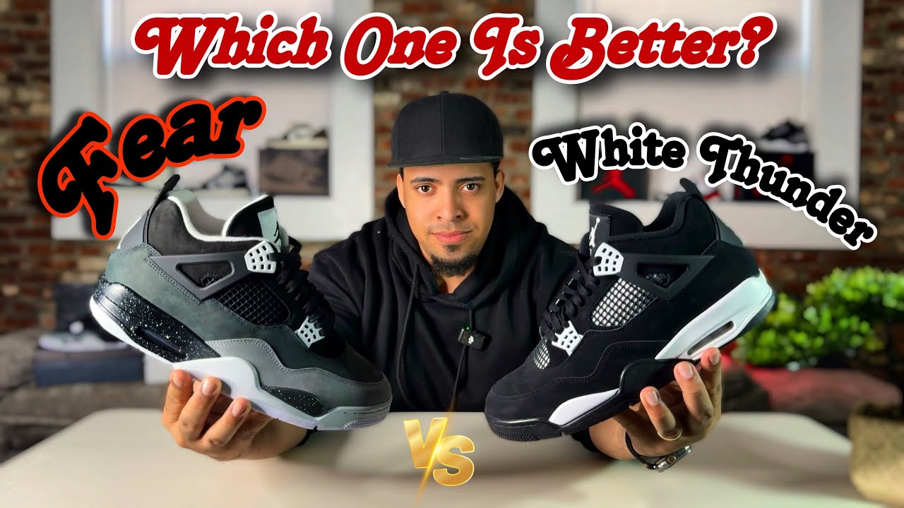 Jordan 4 Fear против Jordan 4 White Thunder, какой из них лучше?