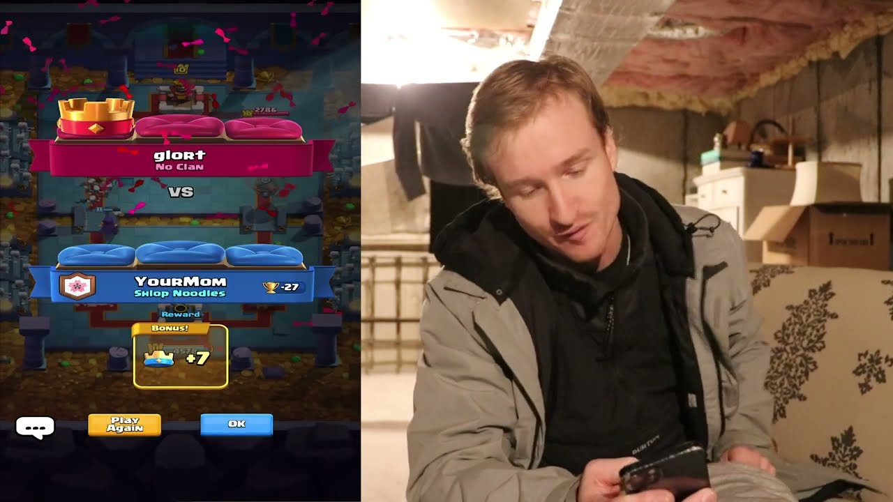 clash royale in my mom's basement