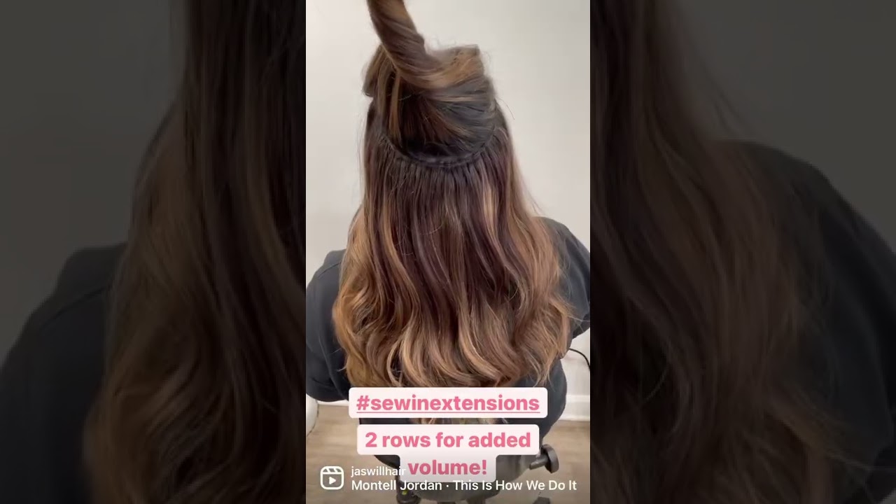 2 rows sew in extensions 💕