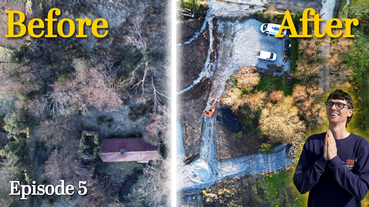 Driveway and Drainage Complete... At What Cost? | Irish Cottage Renovation (Tiny Home)