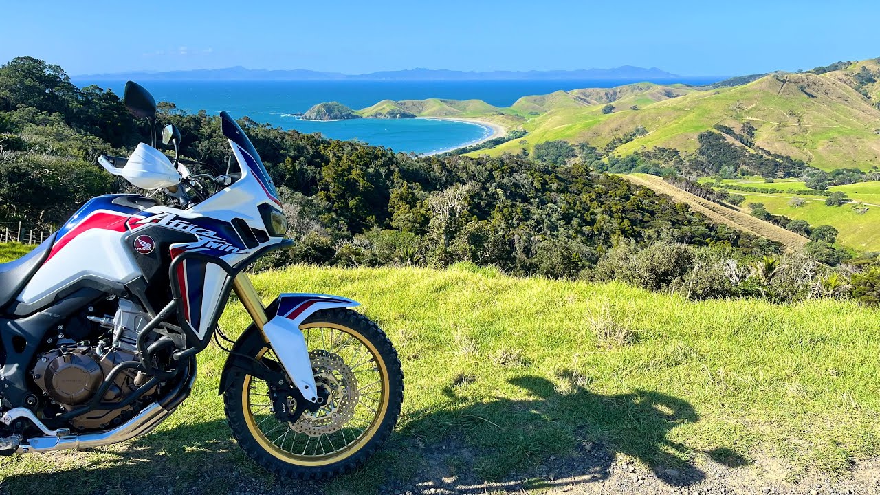 “Untamed roads, epic landscapes—this is adventure riding in the Coromandel Peninsula!” Africa Twin.