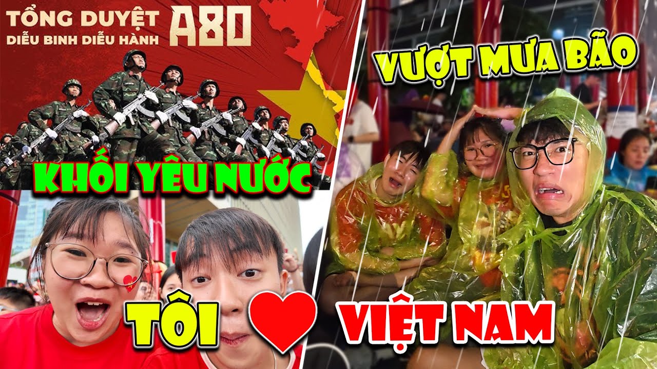 Anh Tóc Xoăn Cùng Khối Yêu Nước Vượt Mưa Bão Đi Xem Diễu Binh Concert Quốc Gia - Đã Quá Tổ Quốc Ơi !