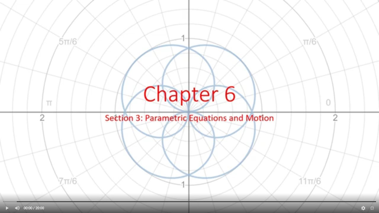 Pre Calculus 6.3 - Parametric Equations and Motion