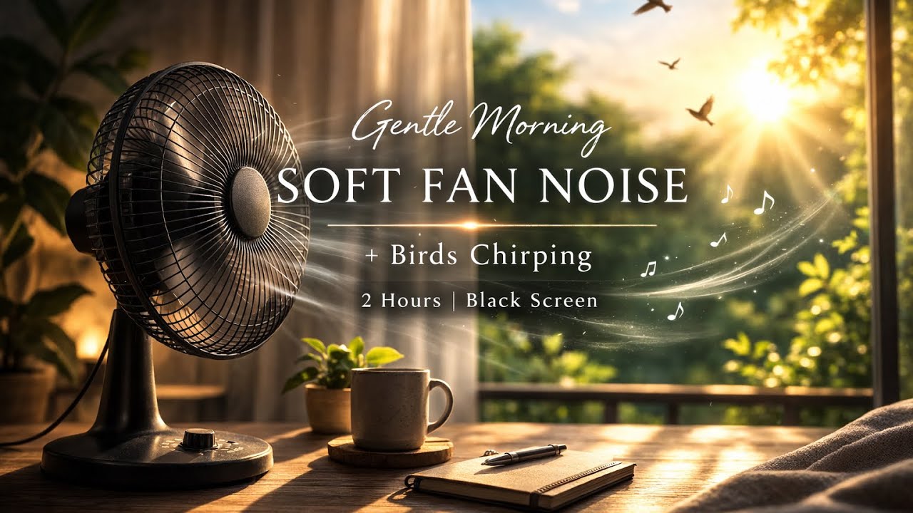 Gentle Morning Sun & Soft Fan Noise | Calm Start to Your Day