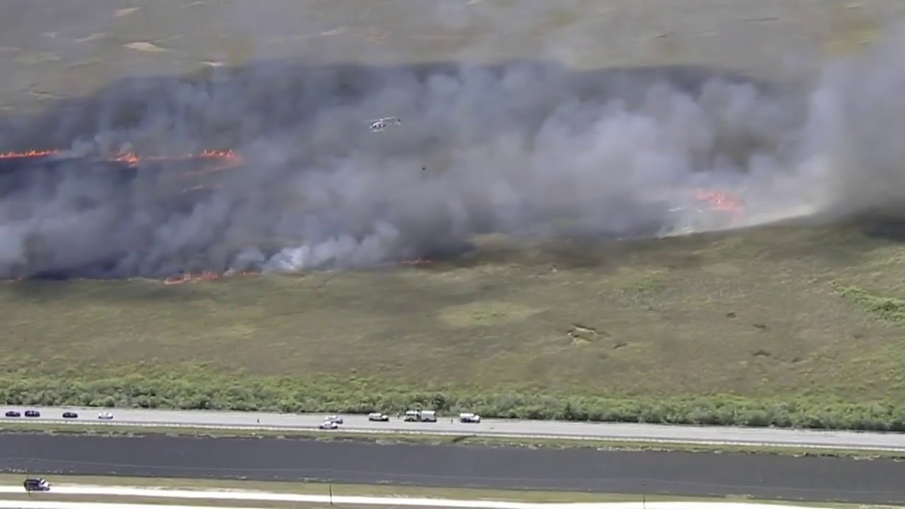 240 acres scorched in west Miami-Dade grass fire