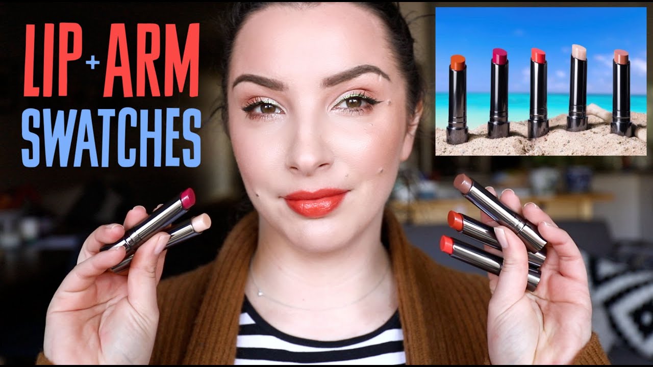 Lip + arm swatches - NEW Linda Hallberg Fantastick Lipstick shades