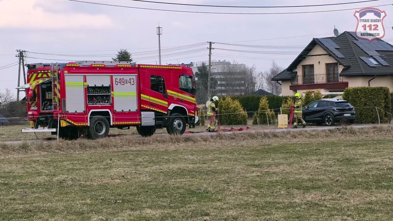 Działania na ulicy Malinowej (pożar stodoły)