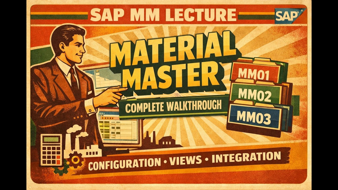 SAP MM Lecture: Material Master Complete Walkthrough | MM01, MM02, MM03