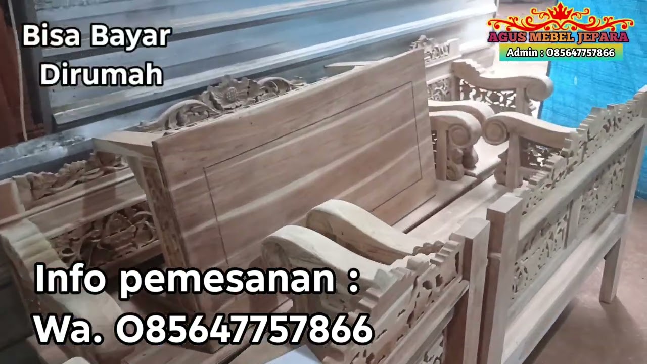 Kursi tamu sudut rahwana bahan kayu jati pilihan