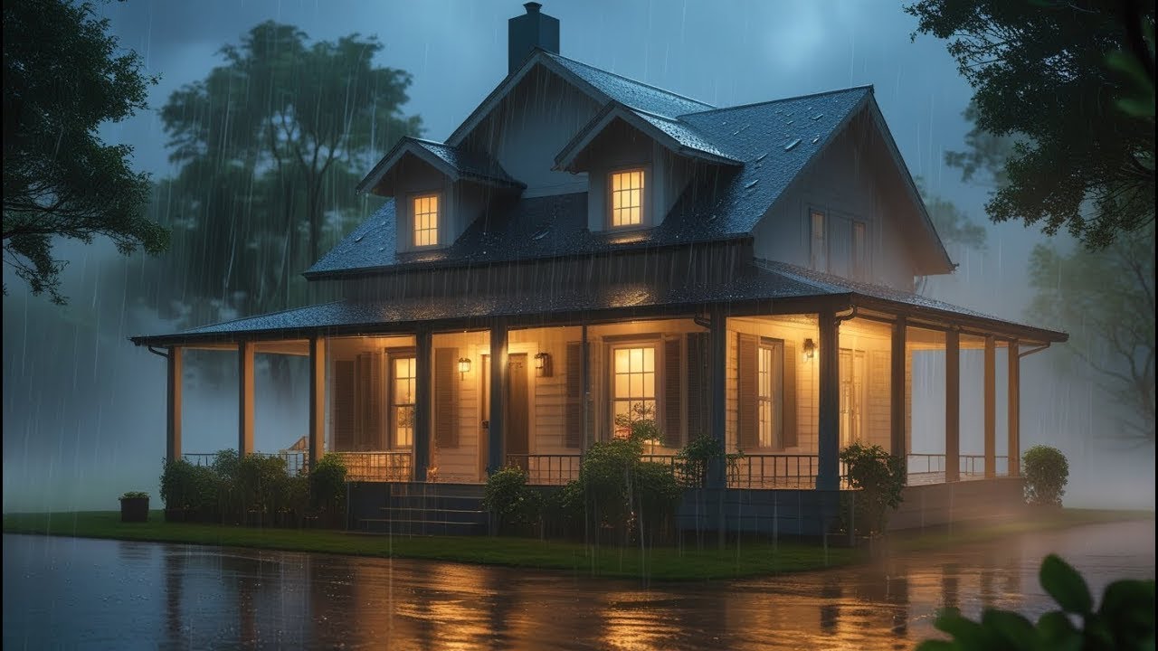 Calming Dark Thunder Rain Ambience | Deep Sleep Therapy & Stress Healing