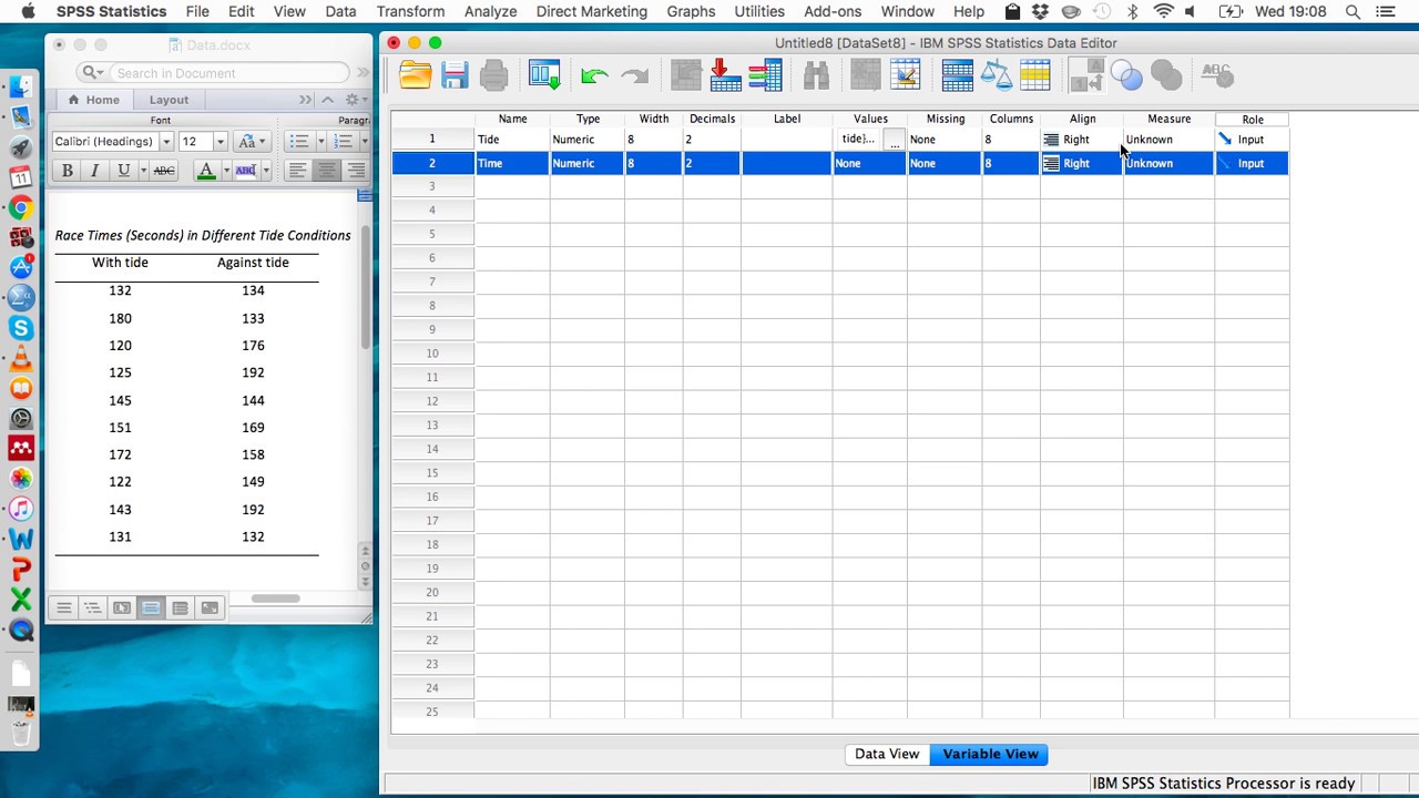 Independent t-test on SPSS, with an example of how to report in APA style