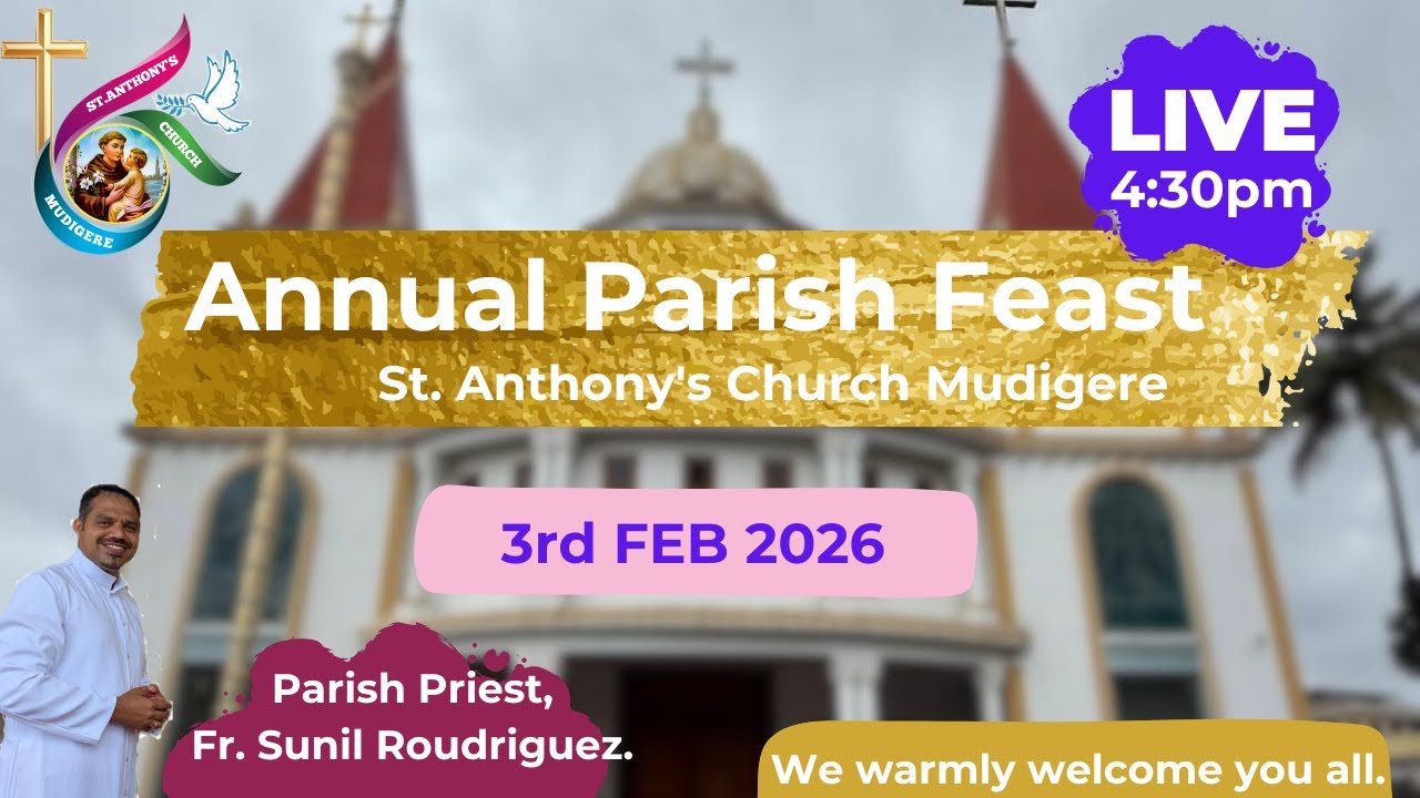 Annual Parish Feast St.Anthony's Church Mudigere 3th Feb 2026 Live