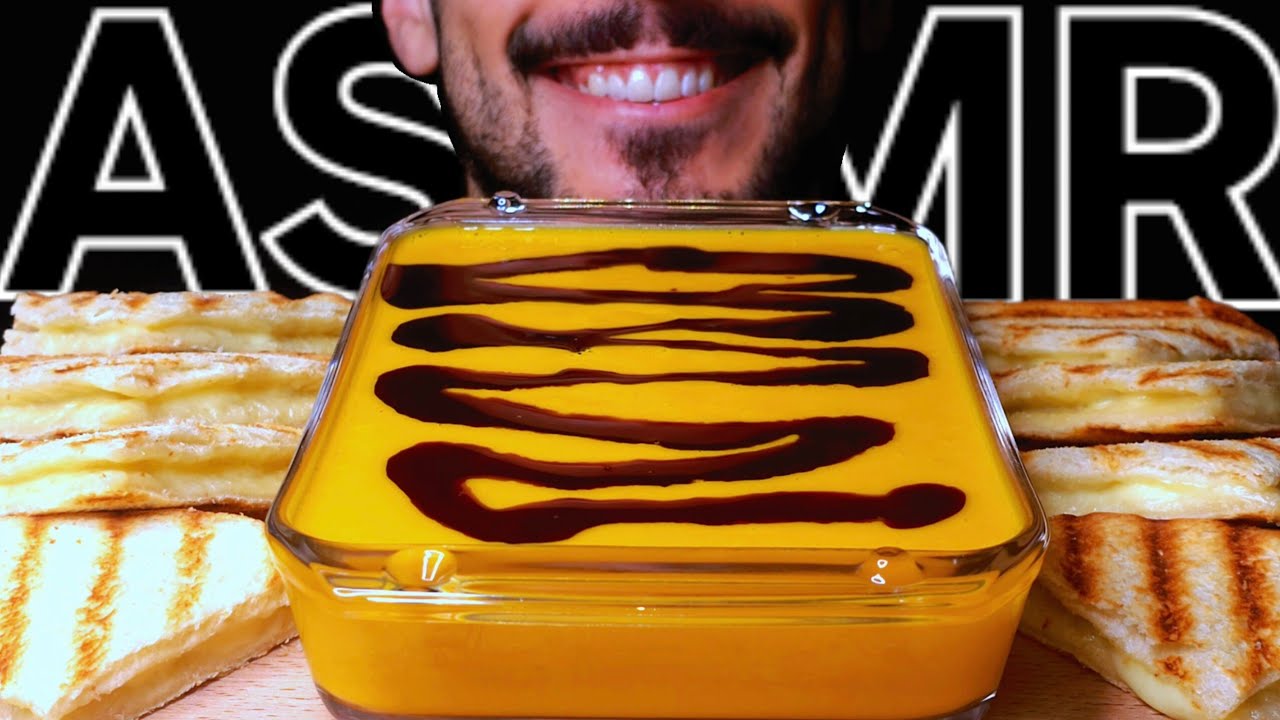 ASMR PUMPKIN CREAM SOUP w/ CHEESE BREAD (EATING SOUNDS) NO TALKING MUKBANG