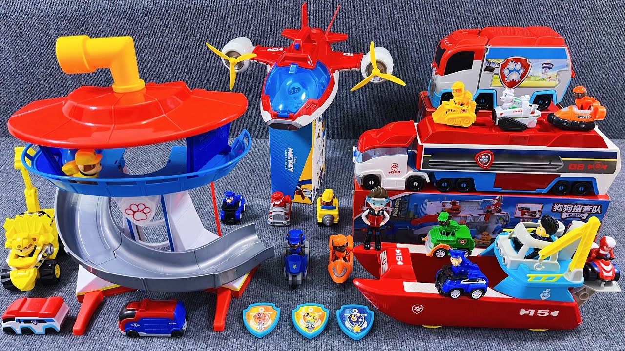 8 minutes of satisfying unboxing, cool Paw Patrol Mighty Pups toys videos series ASMR | Toy Review