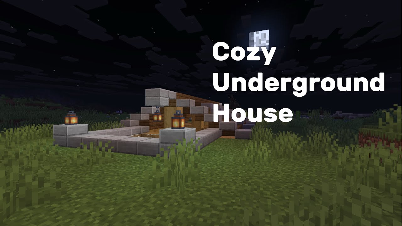 Cozy underground house Minecraft TUTORIAL 