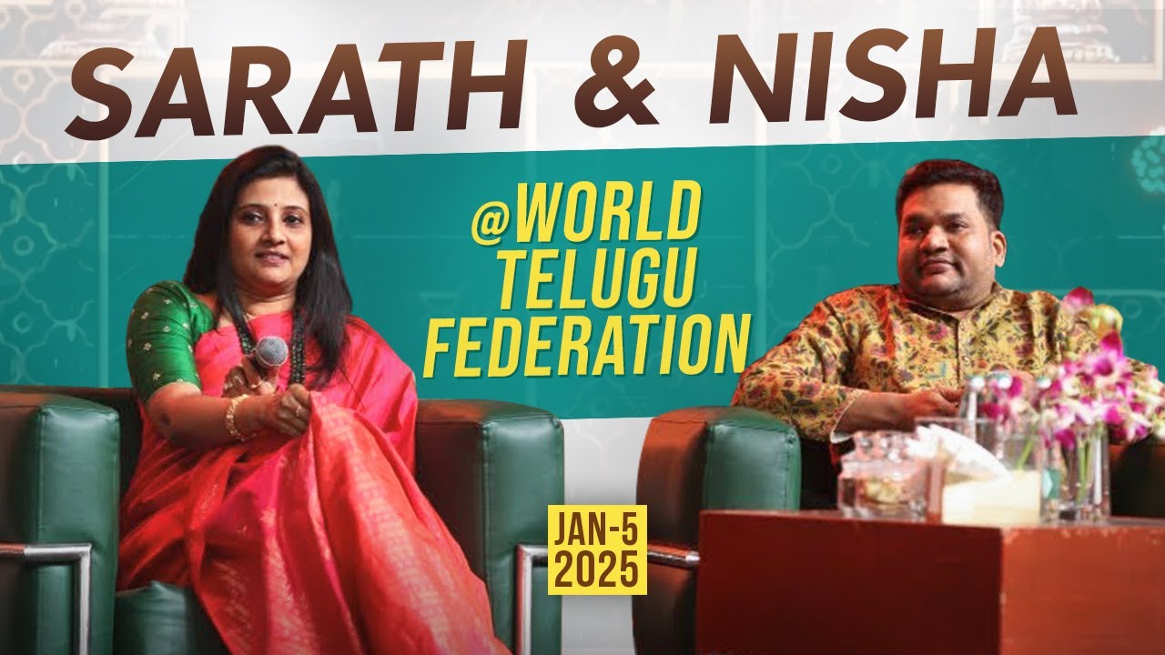 Sarath Nalla & Nisha @World Telugu Federation, 05-01-2025 #sarathnalla #nisharath#hyderabad #telugu