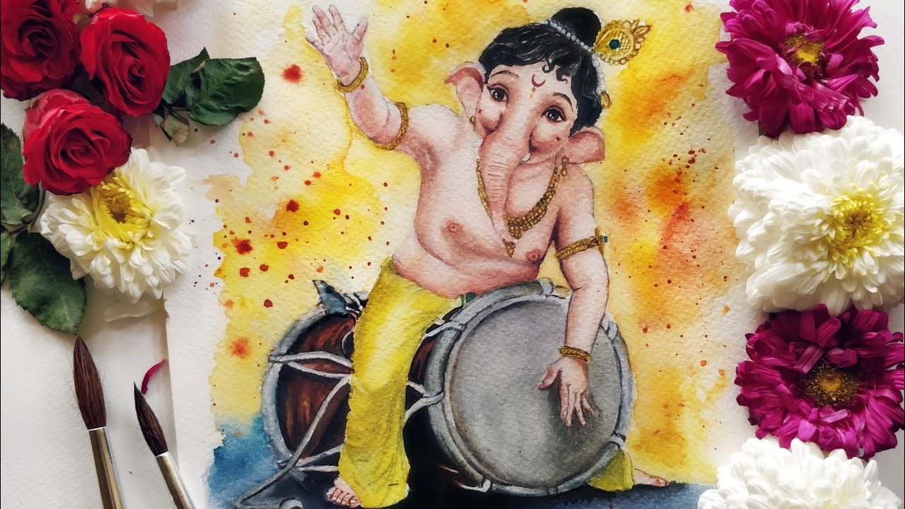 LORD GANESHA | WATERCOLOUR PAINTING
