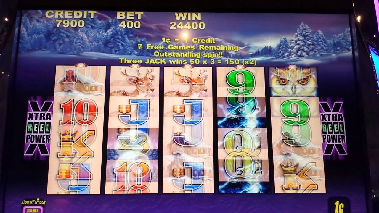 Big win. Max bet on Timber wolf's slot machine
