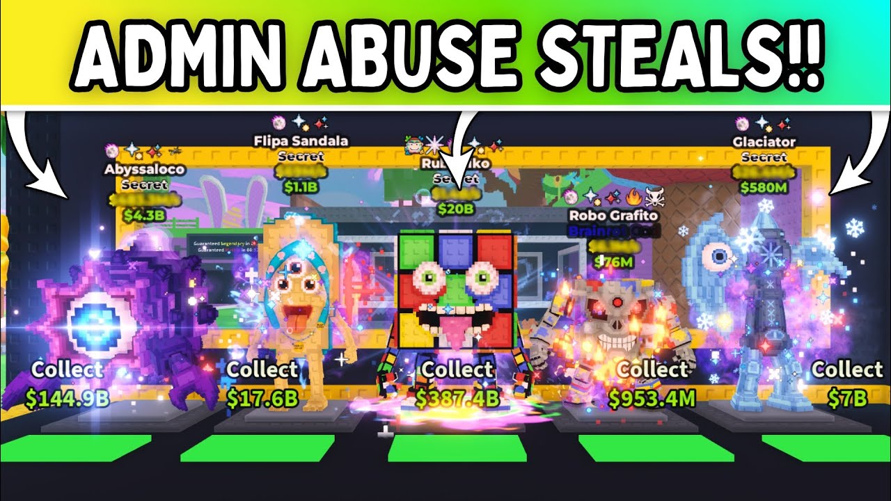 I STOLE THE CRAZIEST BRAINROTS FROM BACKROOMS ADMIN ABUSE!! *INSANE!!!* Steal a Brainrot ROBLOX!
