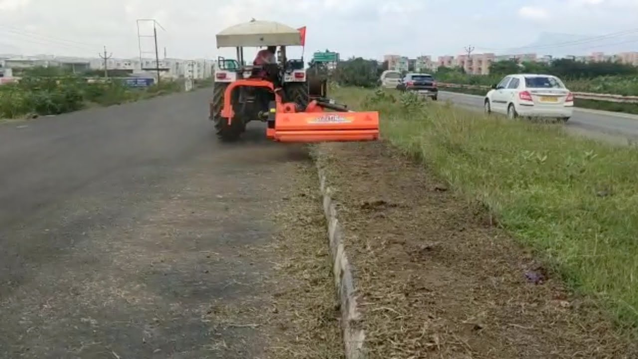 Shaktiman Armed Flail mower machine #grasscutting #grasstrimmer #roadmaintenance