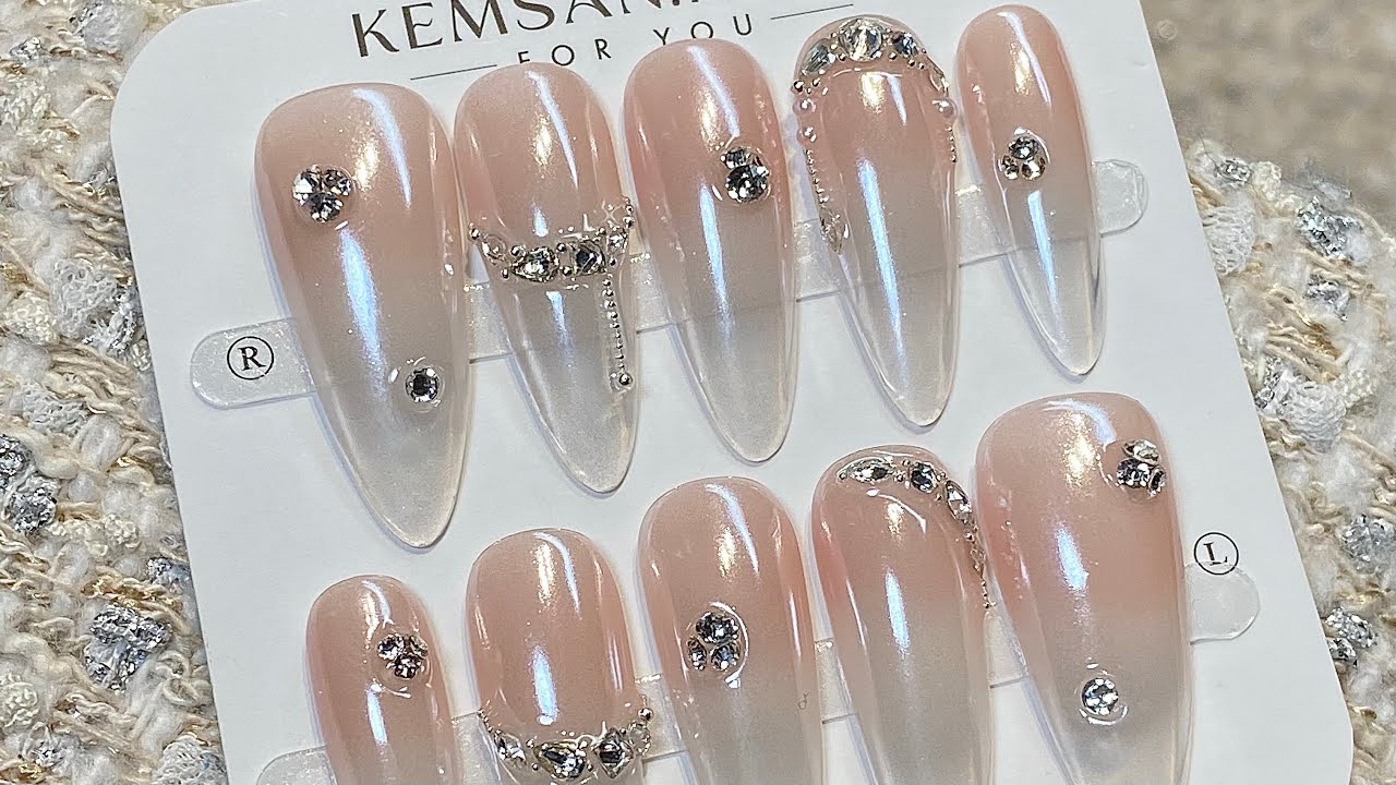 Làm nail đơn giản sang chảnh với mình nè🥰🥰 / nail tráng gương đầu móng trong suốt✨ #naildesign