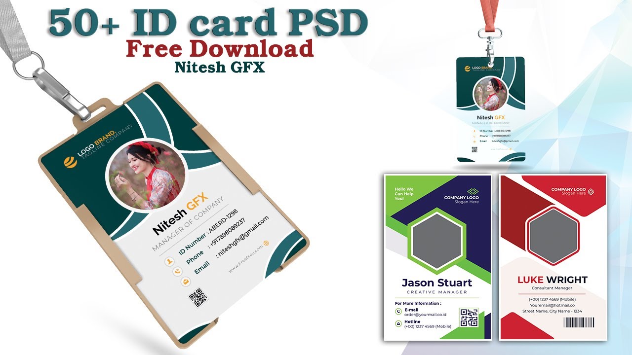 50+ ID Card PSD Free Download || Nitesh GFX ||