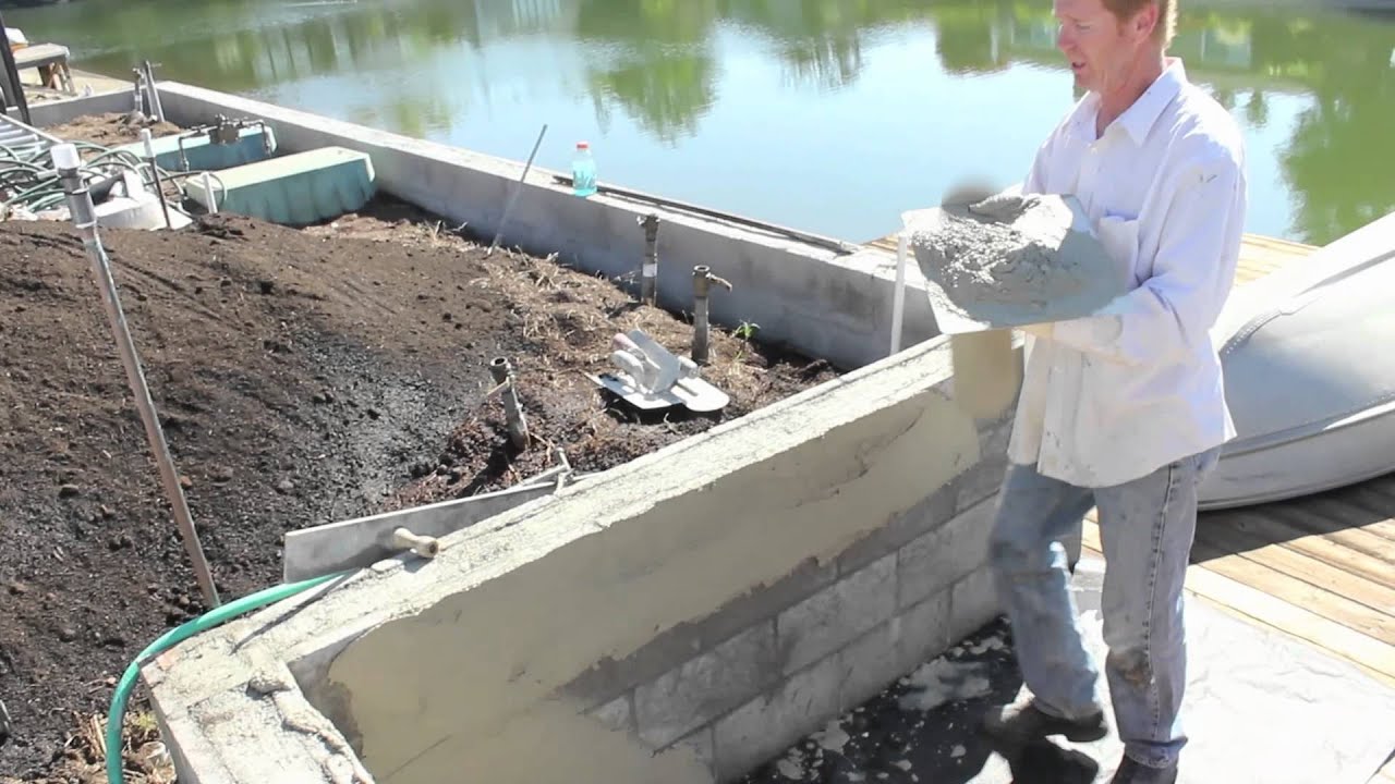 Stucco over block retaining walls