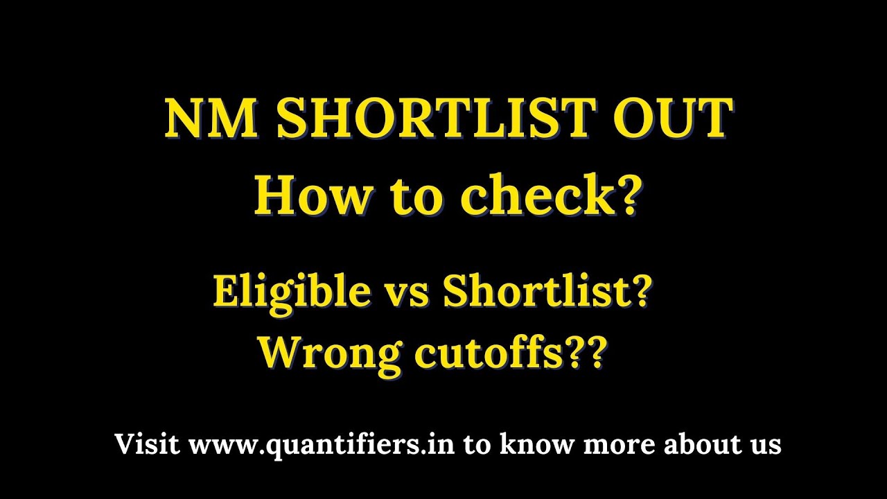 NMAT - Eligible vs shortlist - Wrong Cut-off - Result link in description
