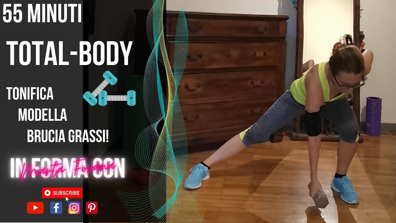 Ginnastica con Esercizi per TONIFICARE tutti i Muscoli e BRUCIARE CALORIE con i pesetti - Audio Live