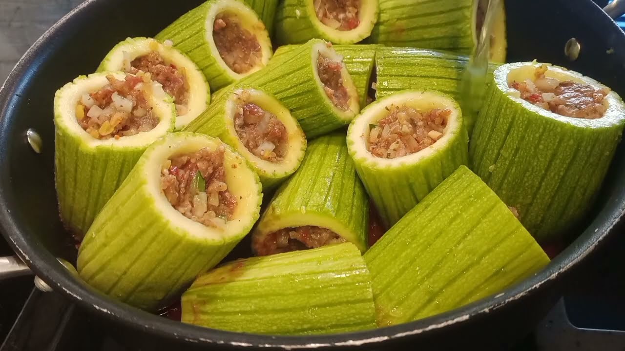 etli bulgurlu kabak dolması