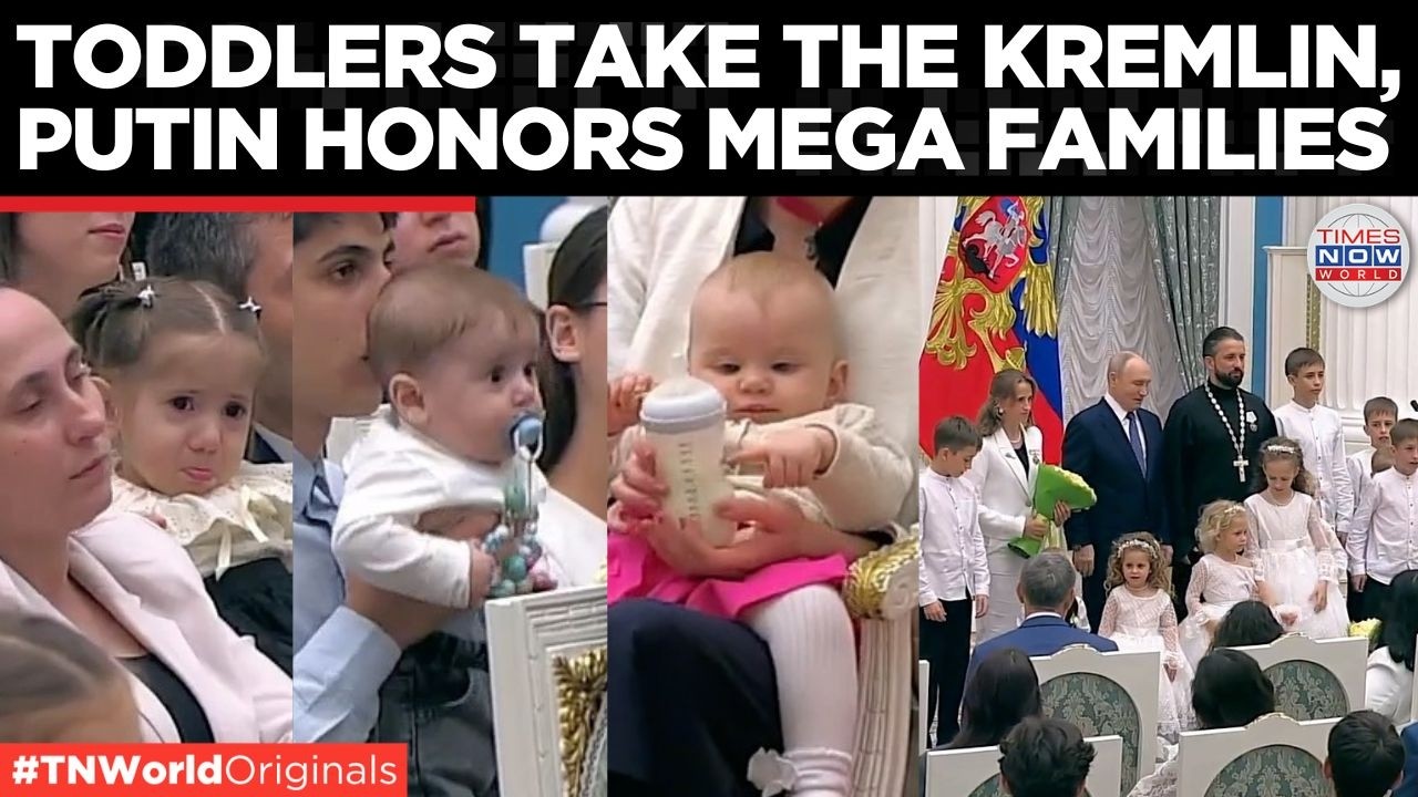 WATCH: Putin Battles FUSSY TODDLERS As He Delivers A Speech & Awards To Russia's Heroic Mothers!
