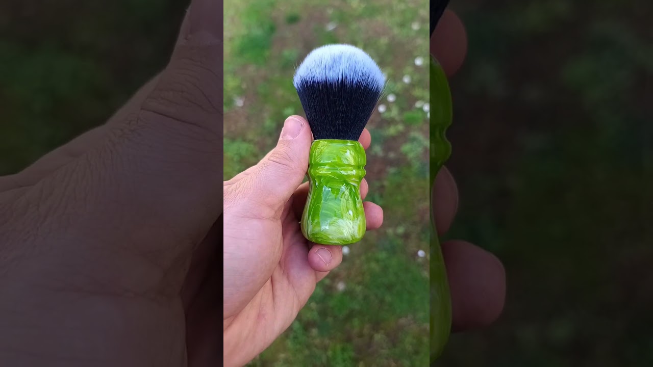 lime green #shavingbrush