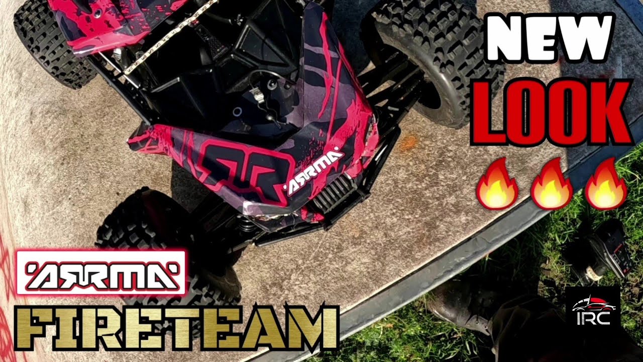NEW LOOK!🔥🔥🔥 Arrma FIRETEAM 6s EXB🔥🔥🔥 SKATEPARK JUMPS! 💥💥🚀🙂 BASHERSKINZ BODY WRAP 🔥