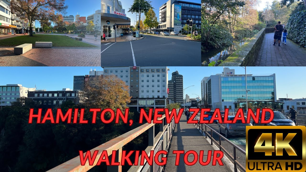 Hamilton, New Zealand Walking tour [4K]