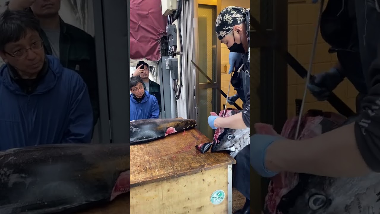 日本漁村現場看刮魚腦天！！！